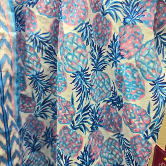 Simply Southern NWT Pineapple Print Ruffle Sleeves Tiered Dress Size Large - Picture 3 of 7